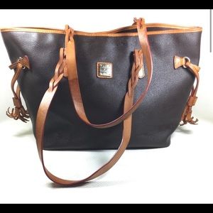 Dooney & Bourke Vintage Brown Leather Tote Bag